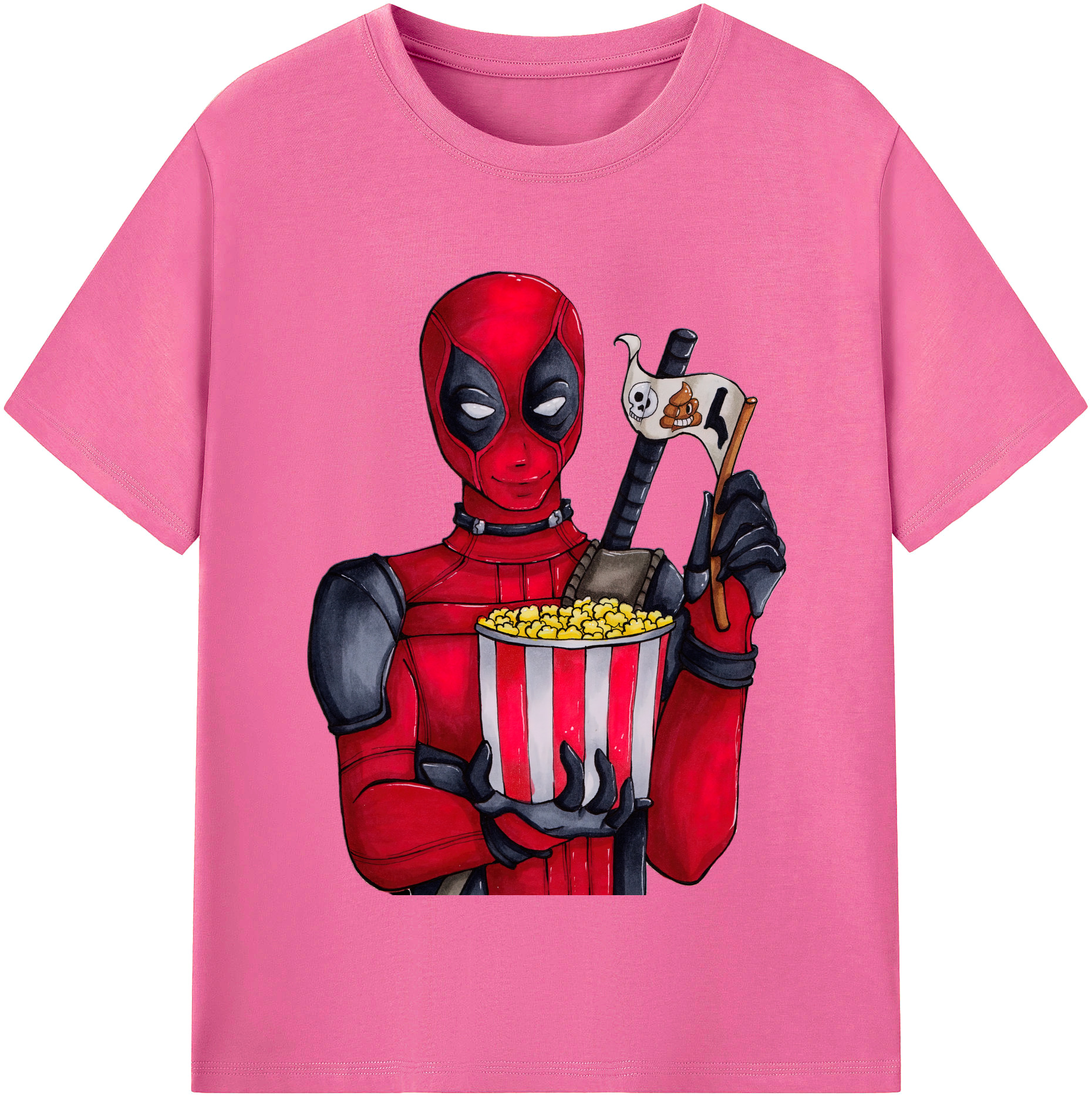 （画像用） Deadpool デッドプール レディースカジュアルプリントTシャツ（綿100％）